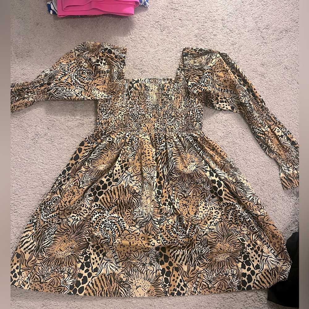 Large, NWOT, Lilly Pulitzer animal print dress